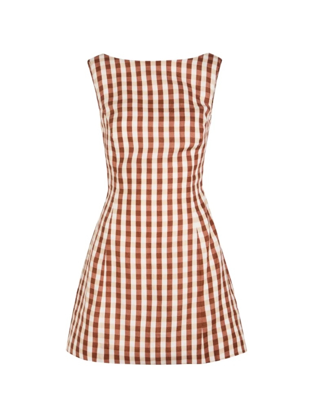 Faithfull the Brand Sofia Gingham Mini Dress Size S NWT - Picture 4 of 5